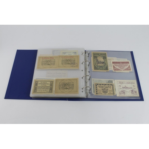 488 - Austrian Notgeld issues (121), an album of 1920's small size emergency private issues from Austrian ... 