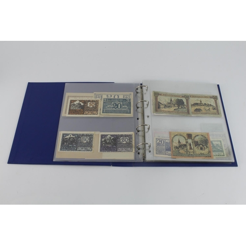 488 - Austrian Notgeld issues (121), an album of 1920's small size emergency private issues from Austrian ... 