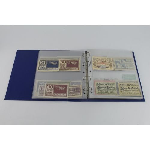 488 - Austrian Notgeld issues (121), an album of 1920's small size emergency private issues from Austrian ... 