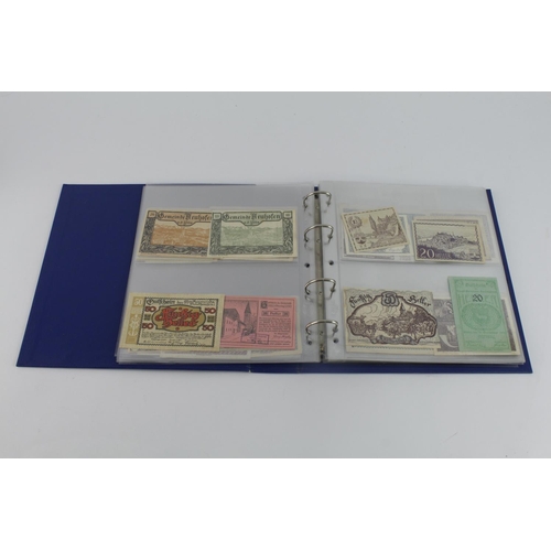 488 - Austrian Notgeld issues (121), an album of 1920's small size emergency private issues from Austrian ... 