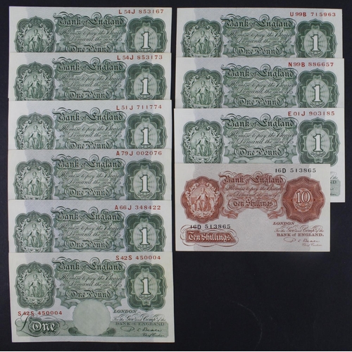 62 - Beale (10), an interesting group of Replacement, First Series and Last Series notes, 1 Pound Replace... 