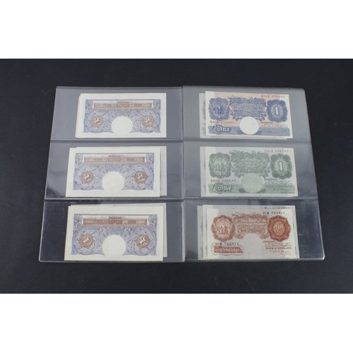 252 - Bank of England (13), a good collection of FIRST PREFIX Britannia notes comprising Peppiatt 10 Shill... 