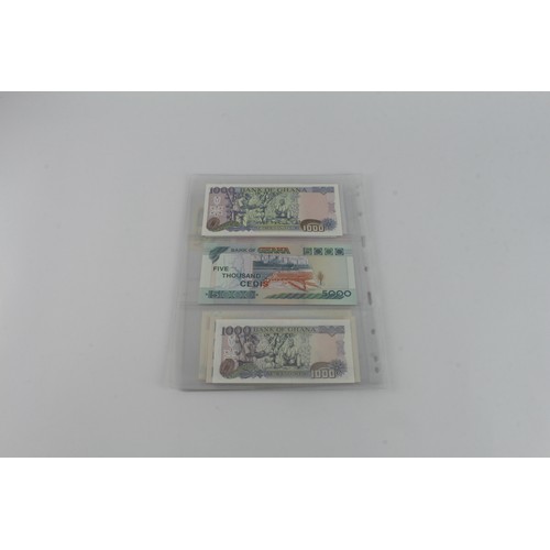 602 - Ghana (23), a collection of Uncirculated notes comprising 10 Cedis, 5 Cedis, 2 Cedis & 1 Cedi dated ... 