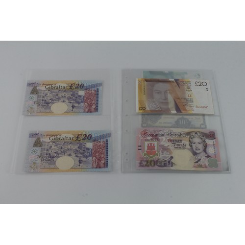 606 - Gibraltar (11), 20 Pounds dated 1st December 2006, 20 Pounds dated 4th August 2004 (2), 20 Pounds da... 