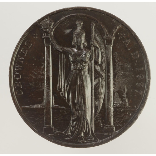 1005 - British Commemorative Medal, bronzed pewter d.44mm: Edward VIII Coronation 1937, GVF, scratches.