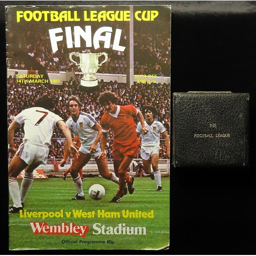 1018 - British Sporting Medal: Liverpool F.C. League Cup Winners Medal, Season 1980-1981. Medal by Vaughton... 