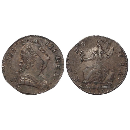 1039 - Error Coin: Impressively double-struck George III Halfpenny 1775 (contemporary forgery/evasion 7.82g... 