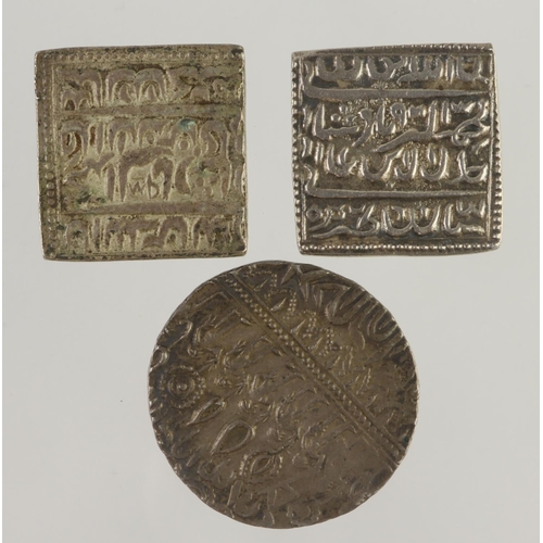 1053 - Indian silver tokens (3): Northern India Ramatanka d.28mm, seems earlier and higher quality than usu... 