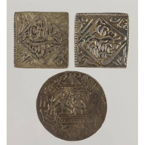 1053 - Indian silver tokens (3): Northern India Ramatanka d.28mm, seems earlier and higher quality than usu... 