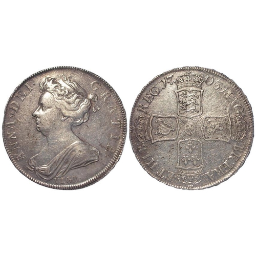 205 - Halfcrown 1703 Tertio, VIGO below bust, S.3580, VF