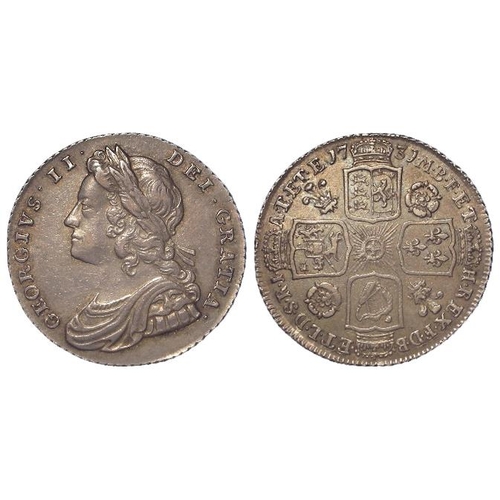 378 - Shilling 1731 roses & plumes, S.3698, toned GVF