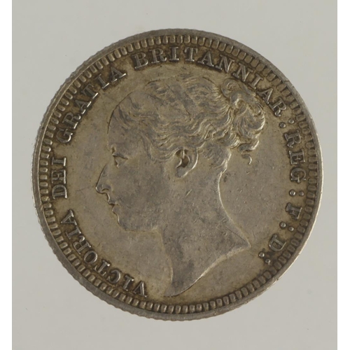 401 - Sixpence 1879 no die number, S.3911, GVF/nEF