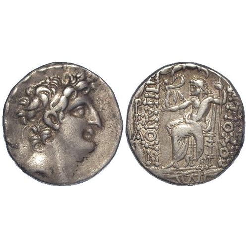587 - Ancient Greek: Selekid Kings of Syria, Antiochos VIII Epiphanes (Gryphos) AR Tetradrachm, 121/0-97/6... 
