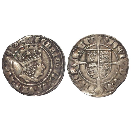 635 - Henry VII profile issue silver Groat mm. pheon 1505-09, 2.78g, S.2258, toned nVF, good portrait.