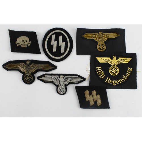 1043 - German 3rd Reich Miscellaneous cloth badges and insignia job lot.