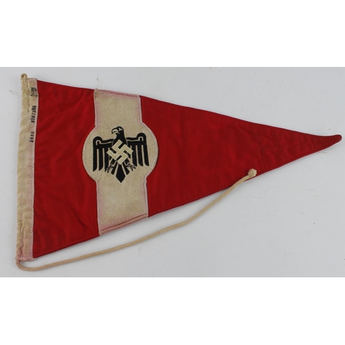 1055 - German 3rd Reich NSRL Sports Association pennant flag.