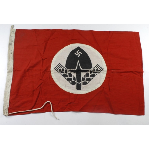 1057 - German 3rd reich RAD flag dated 1939.