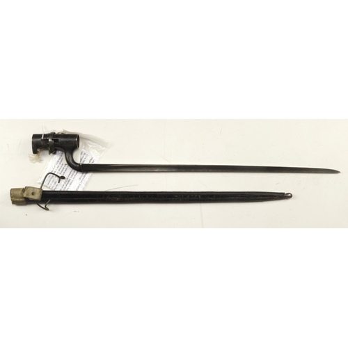 108 - Pattern 1853 Socket Bayonet for the Enfield Rifle converted for use as in the film ‘Revolution’, cir... 