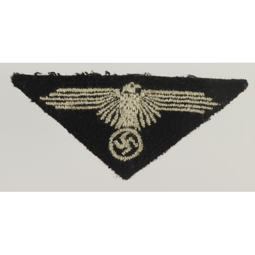 1084 - German cloth SS side cap badge