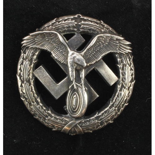 1089 - German DDAC motoring badge with very nice maker marks, also 800 silver marked and LN maker marked in... 