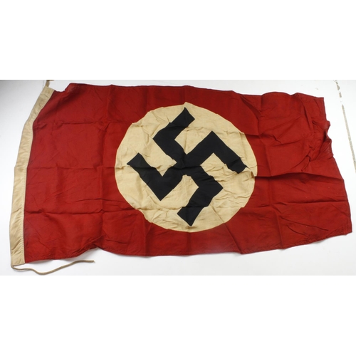 1110 - German HJ WW2 Flag, 5 foot approx, service wear, no moth.