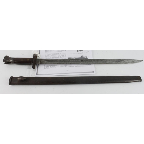 114 - Rare and interesting V.T.C. (Volunteer Training Corps) bayonet manufactured by the Birimingham Gun T... 