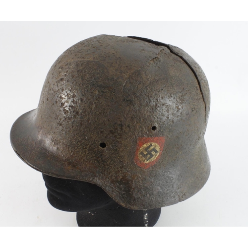 1173 - German relic SS helmet, later decals