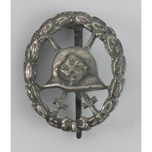 1182 - German Spanish war Condor Legion wound badge in silver.