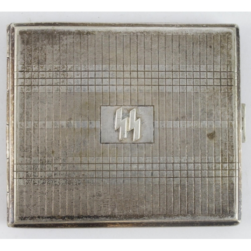 1186 - German SS Cigarette case with SS Symbols to outer case.