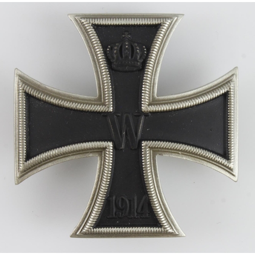 1228 - German WW1 private purchase convex iron cross 1st class.