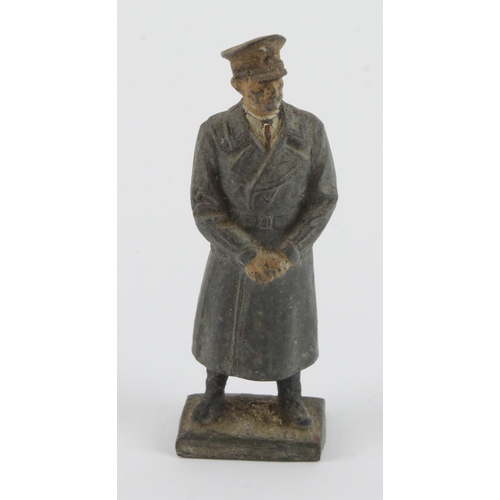 1241 - German WW2 Elastolin Lineol toy of Hitler in trench coat