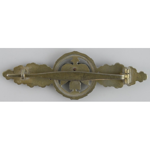 1282 - WW2 German Luftwaffe Silver Grade Short Range Day Fighter Clasp. Maker: W.Duemer, Ludenschied.