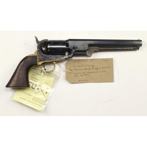 142 - Superb REPLICA of an 1851 Colt .36 Calibre, Navy Revolver with the early brass, square back trigger ... 