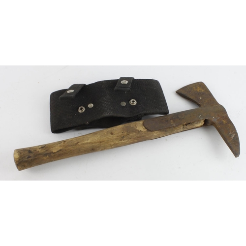 182 - AFS post WW2 fireman’s axe in holder.