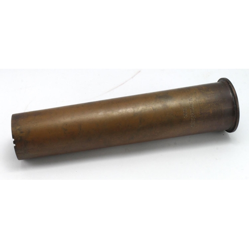 228 - Boer War large British shell case engraved 'Modder River 1900'.