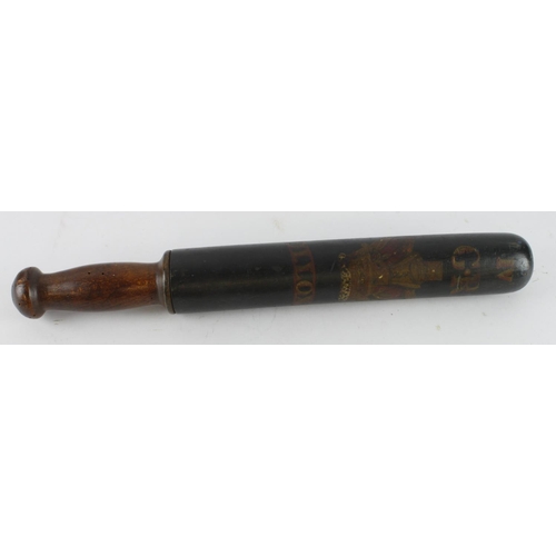 333 - Police truncheon (Geo IV) Pulloxhill (Bedfordshire) decorated truncheon in pretty good condition - r... 