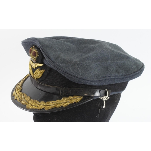 349 - RAF post WW2 group captains hat belonged to K B Crosby.