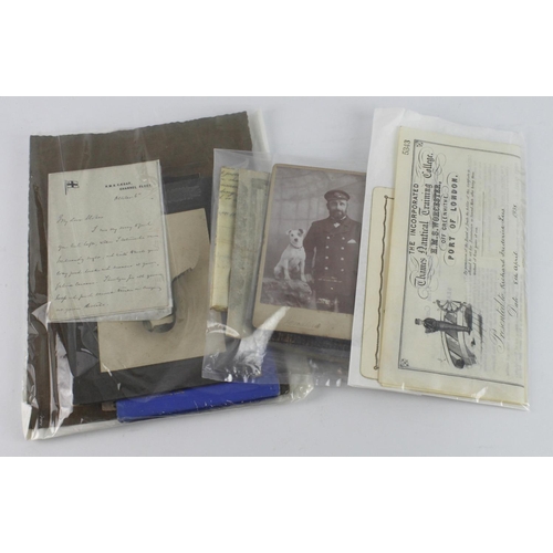 375 - Royal and Merchant Navy ephemera - various people incl Francis Thurrell Osborne, Richard Frederick L... 