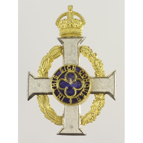 376 - Royal Army Chaplains Dept badge, kings crown. Small area of enamel damge