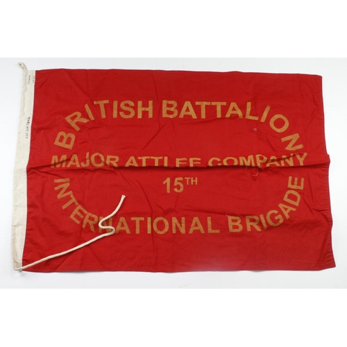 388 - Spanish civil war “aid for Spain” International brigade flag marked Crewe 1938.