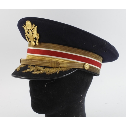 408 - United States Army Engineers Officer’s Field Grade Dress Peaked Cap, late 20th Century, inside label... 