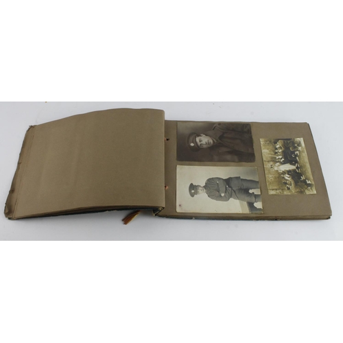 468 - WW1 photo album relating to 302236 RFM W Story 5th London Reg with a good selection of hospital phot... 