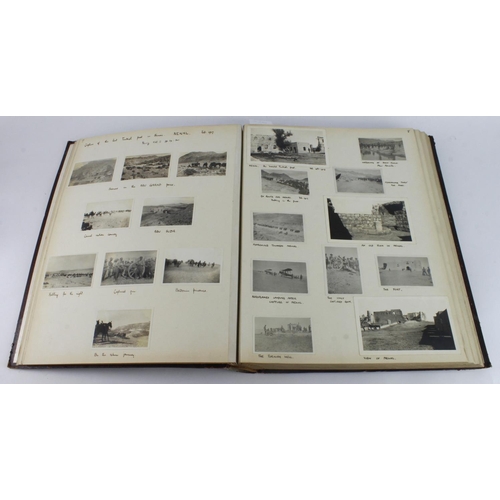 473 - WW1 superb photo album with many photos taken in Egypt, Palestine, Mesopotamia with some very good p... 