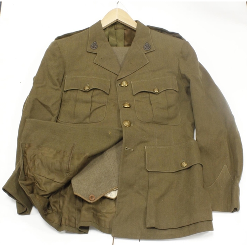 488 - WW2 Army Veterinary Corps Captain uniform named to G B Rogan’s and dated 4-1-42 with jacket britches... 