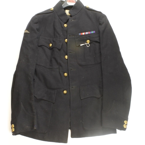 527 - WW2 Royal Signals Captains dress jacket named to J P Dyule parachute trained.