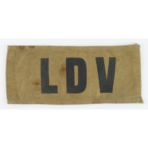 530 - WW2 scarce original LDV (Home Guard arm band).