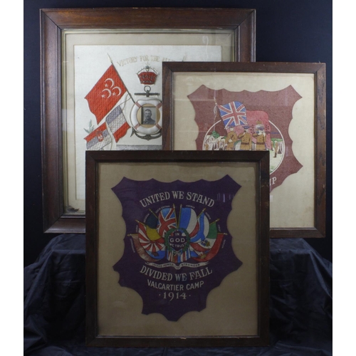 543 - WWI embroidered display 'Victory for the Allies', framed and glazed, frame size 73cm x 77cm approx. ... 