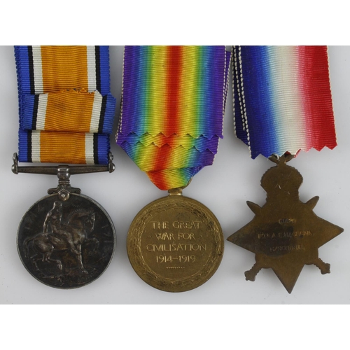 571 - 1914 Star Trio (6894 Pte A E MacLean 5/Sco Rif) Killed in Action 20/7/1916 serving as 200389 when th... 