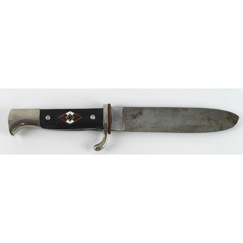 62 - German Hitler Youth dagger, tip damaged and no scabbard hence.