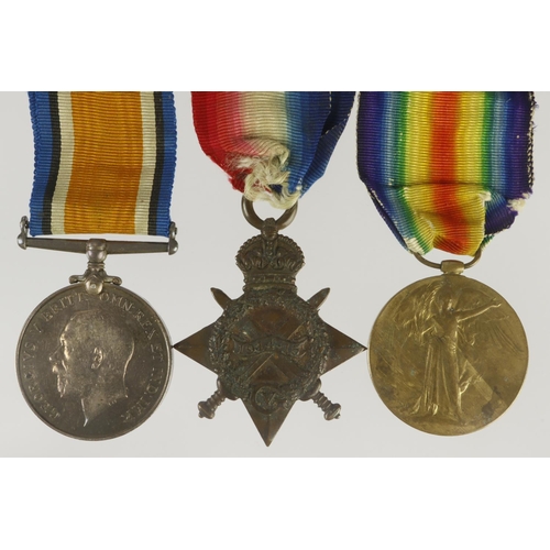 633 - 1915 Star Trio (3278 Pte H C Pratt 14-London R) London Scottish